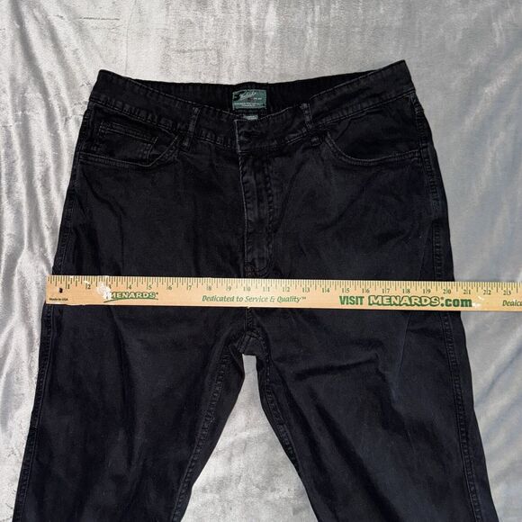 Woolrich Mens 36x30 Denim Pants Utility Straight Stretch Workwear Black Jeans - Picture 5 of 7